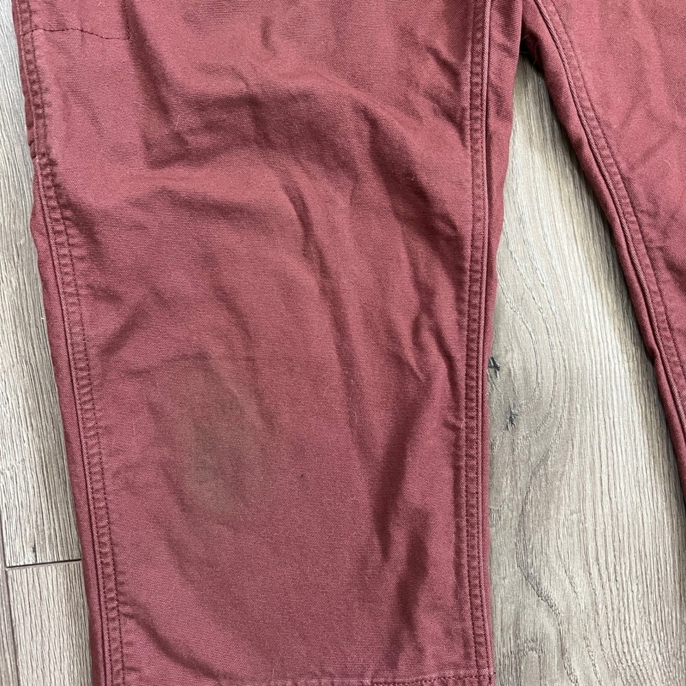 Carhartt Women's Rugged Flex Loose Fit Canvas Bib Overalls Large (12-14) Red - Picture 6 of 9